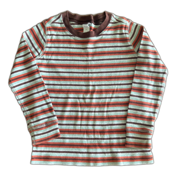 Tea Collection Fall Striped Long Sleeve Shirt Boys' S(4-5) - Picture 1 of 8